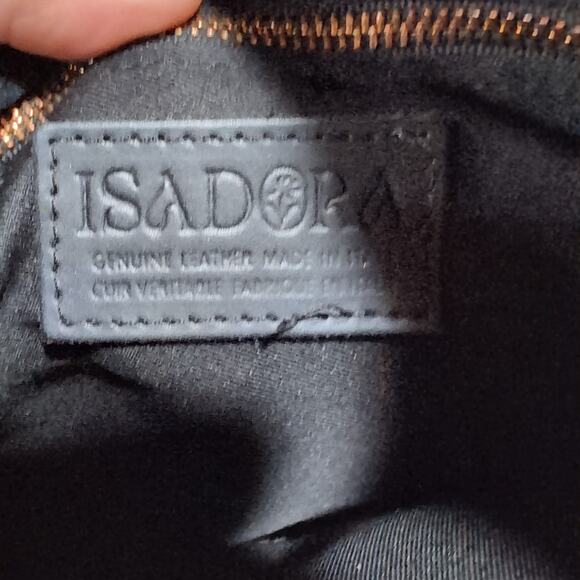 Isadora Brown Suede Fango Suede Leather Large Bucket Bag Italy Made - Picture 9 of 10